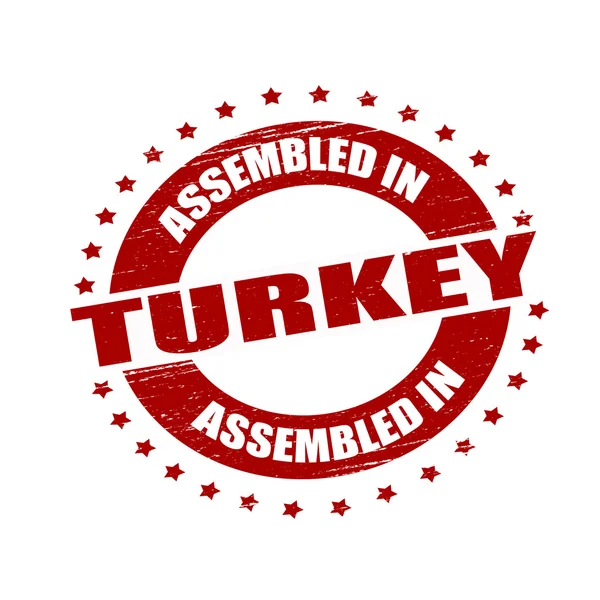Geassembleerd in Turkije — Stockvector