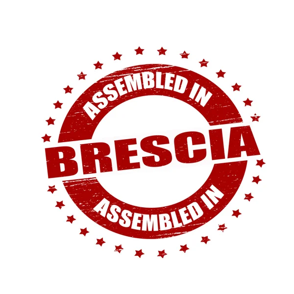 Assembled in Brescia — Stock Vector