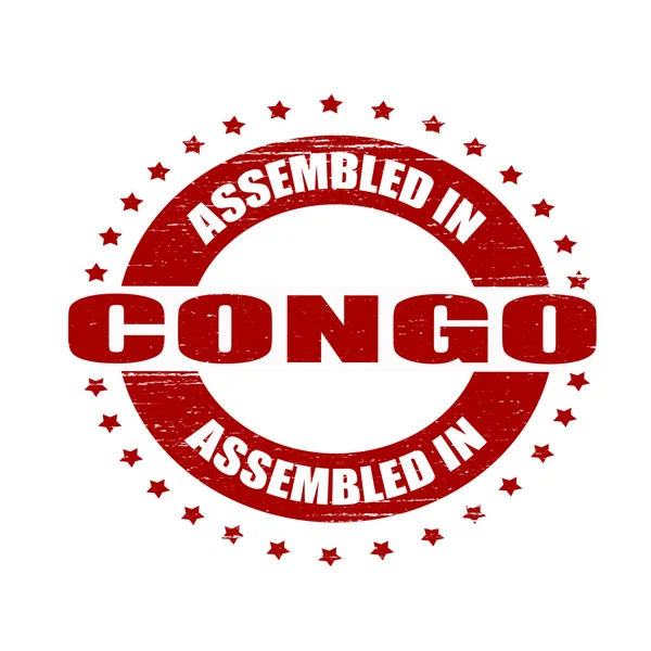 Ensamblado en Congo — Vector de stock