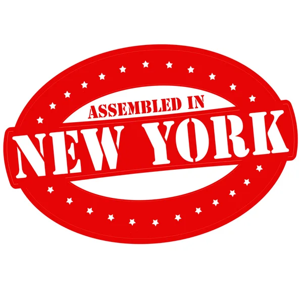 Assemblato a New York — Vettoriale Stock