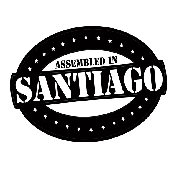 Assembled in Santiago — Stock Vector