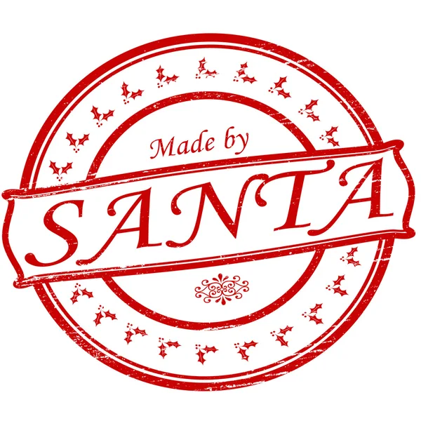 Realizzato da Santa — Vettoriale Stock