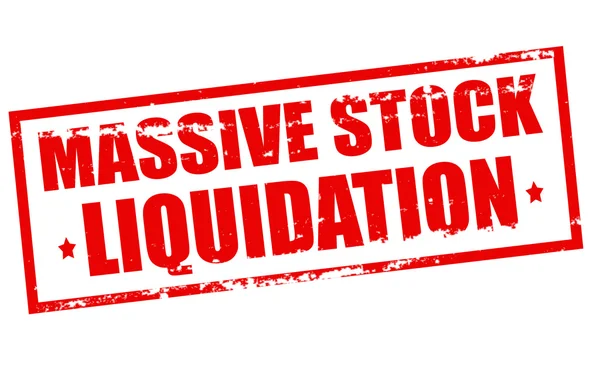 Massive stock liquidation — Stock Vector