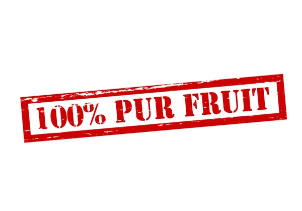 One hundred percent pur fruit — Stock Vector