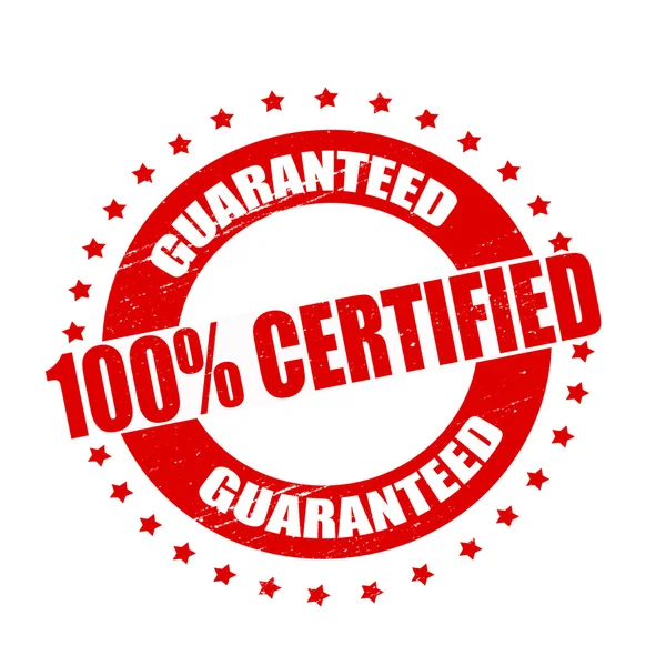 Сто процентов сертифицирован — стоковый вектор