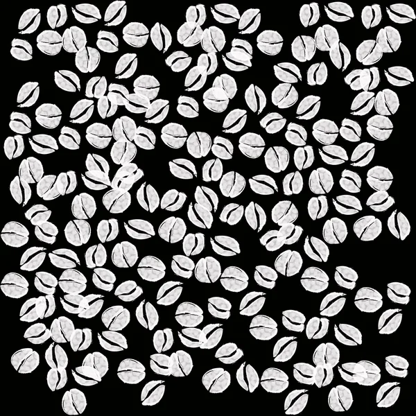 孤立的咖啡白豆 — 图库矢量图片