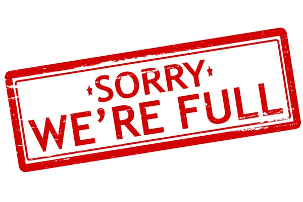 Sorry we are full — Stock Vector