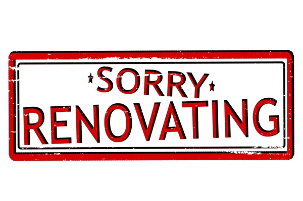 Sorry renovatie — Stockvector