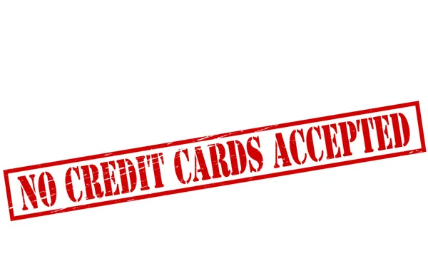 Não são aceites cartões de crédito — Vetor de Stock