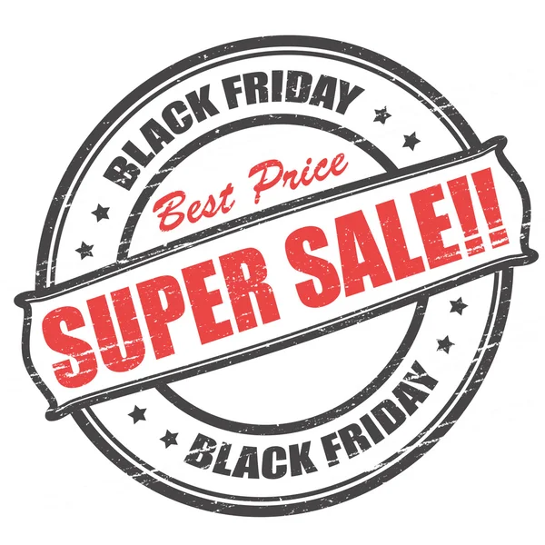 Zwarte vrijdag Super Sale — Stockvector