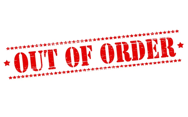 Out of order — Stock Vector