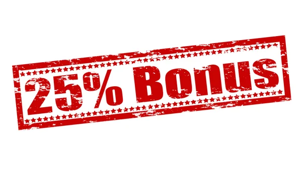 Twenty five percent bonus — Stock Vector