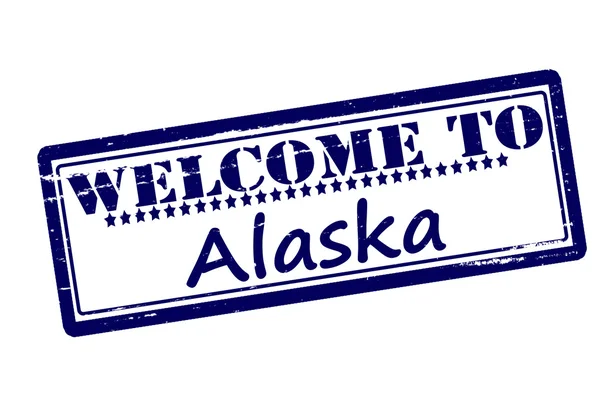 Bienvenido a Alaska — Archivo Imágenes Vectoriales