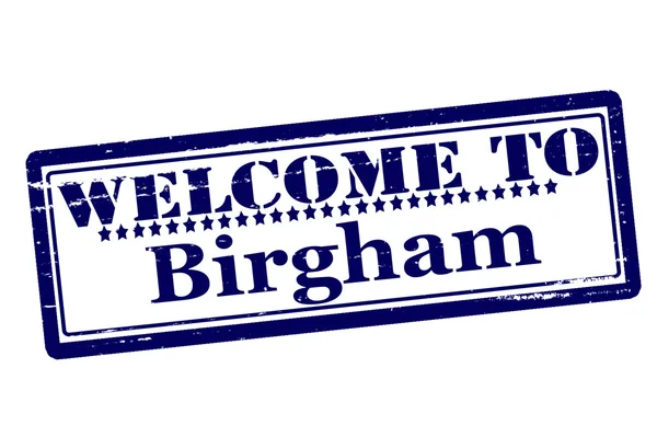 Benvenuti a Birgham — Vettoriale Stock