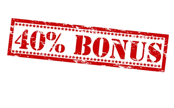 Čtyřicet procent bonusu — Stockový vektor