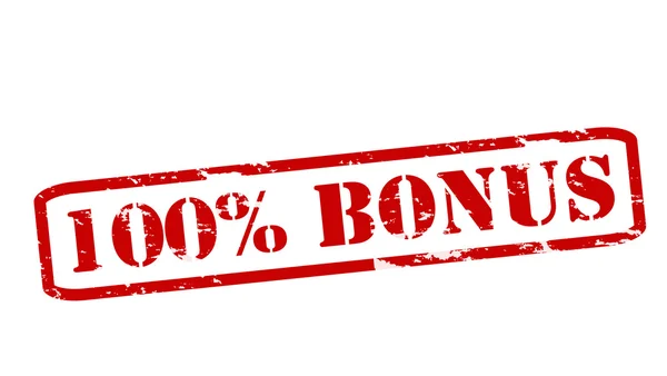 One hundred percent bonus — Stock Vector