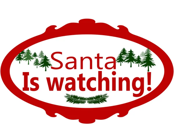 Santa is watching — Stock Vector