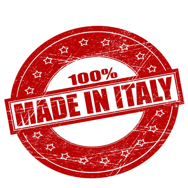 One hundred percent made in Italy — Stock Vector