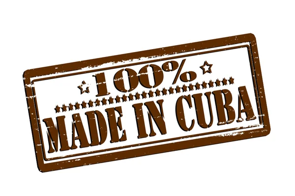 Cent pour cent fabriqué à Cuba — Image vectorielle