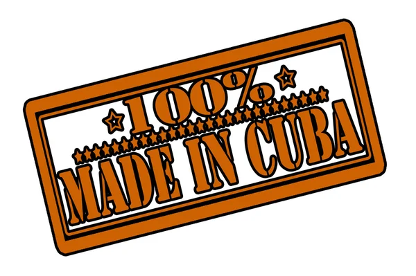 Cent pour cent fabriqué à Cuba — Image vectorielle