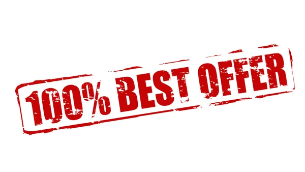 One hundred percent best offer — Stock Vector