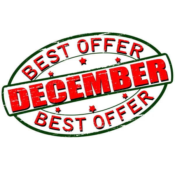Melhor oferta dezembro — Vetor de Stock