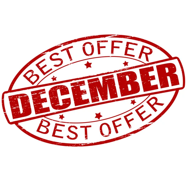 Melhor oferta dezembro — Vetor de Stock