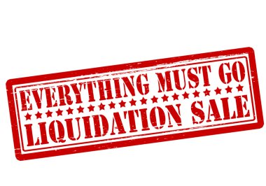 Everything must go liquidation sale clipart