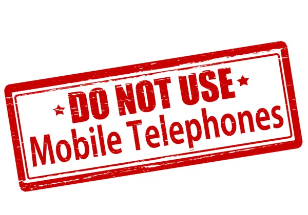 N'utilisez pas de téléphones mobiles — Image vectorielle