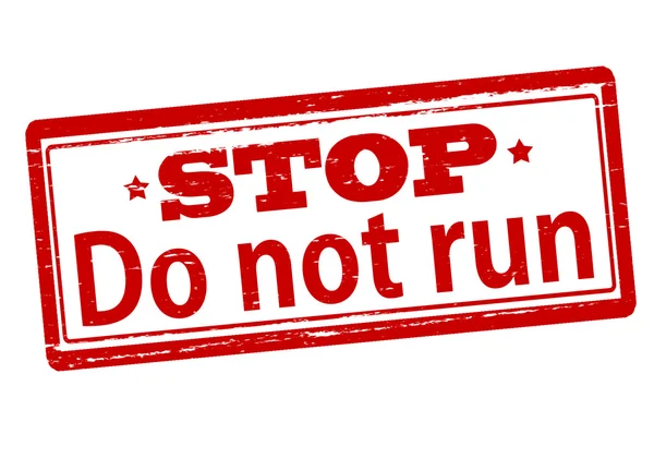 Do not run — Stock Vector