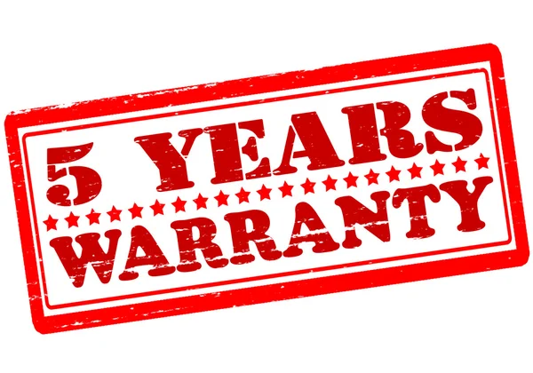 Five years warranty — Stock Vector