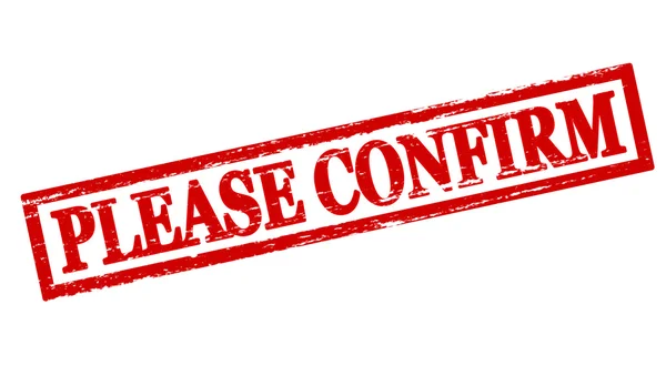 Please confirm — Stock Vector