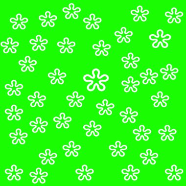 Yeşil arkaplan tasarımı üzerine vektör çiçeği