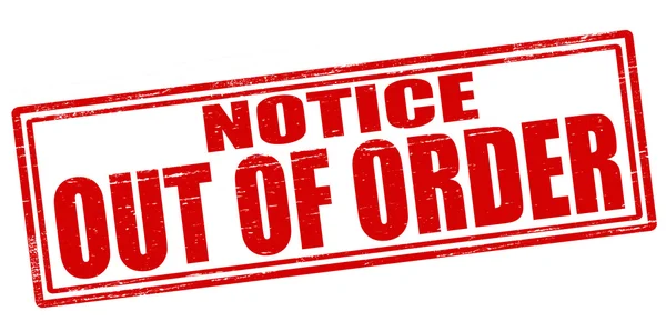 Out of order — Stock Vector