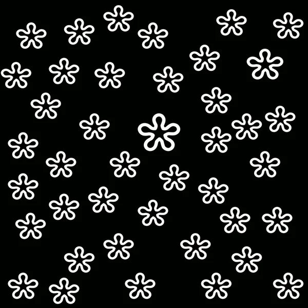 Flor vectorial sobre fondo negro — Archivo Imágenes Vectoriales