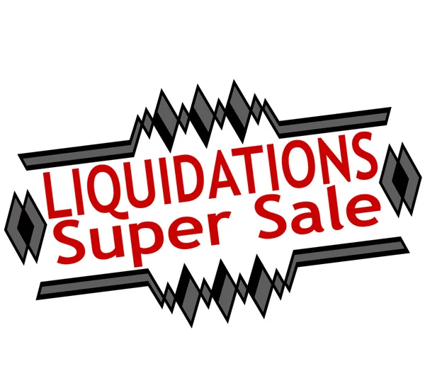 Liquidaties super verkoop — Stockvector