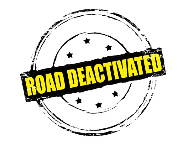 Road gedeactiveerd — Stockvector