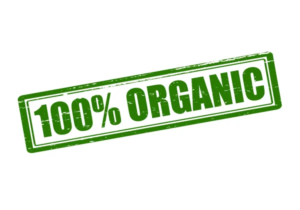 One hundred percent organic — Stock Vector