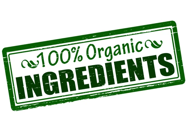 One hundred percent organic ingredients — Stock Vector