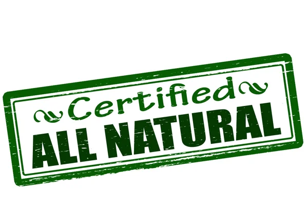 Certificato tutto naturale — Vettoriale Stock