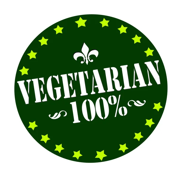Vegetarian seratus persen - Stok Vektor