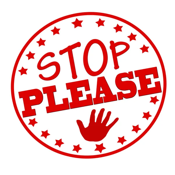 Stop please — Stock Vector