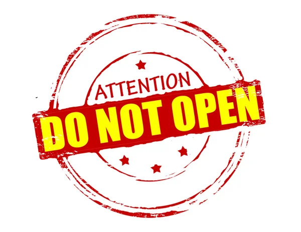 Do not open — Stock Vector