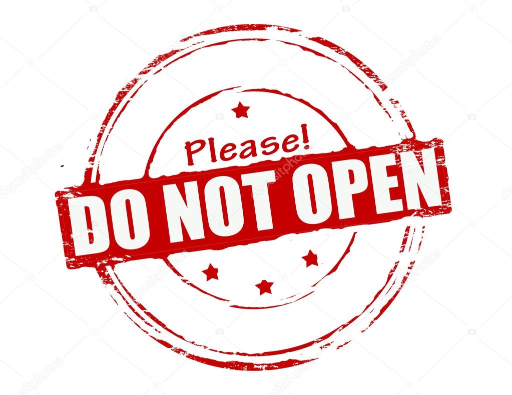 Do not open Stock Vector Image by ©carmenbobo #60474537 Do not open Stock Vector Image by ©carmenbobo #60474537