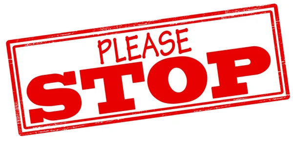 Please stop — Stock Vector