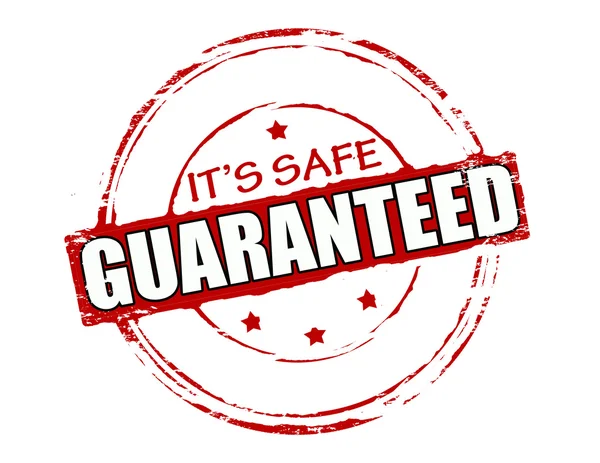 It s safe guaranteed — Stock Vector