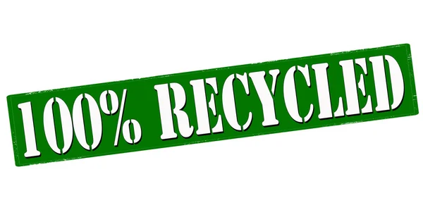 100% reciclado — Archivo Imágenes Vectoriales