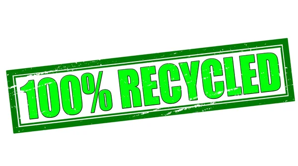 Honderd procent recicled — Stockvector