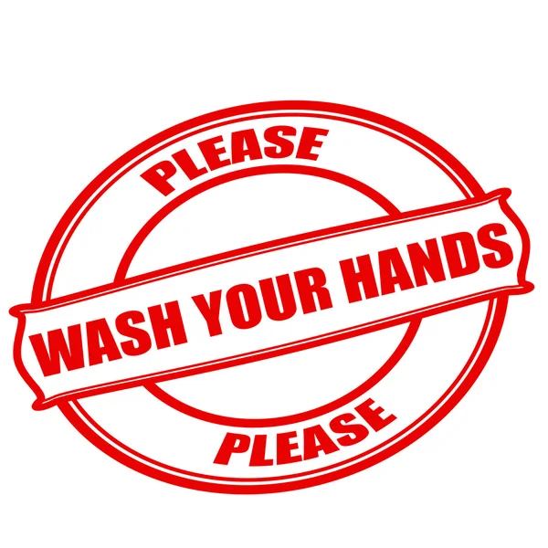 Please wash your hands — Stock Vector