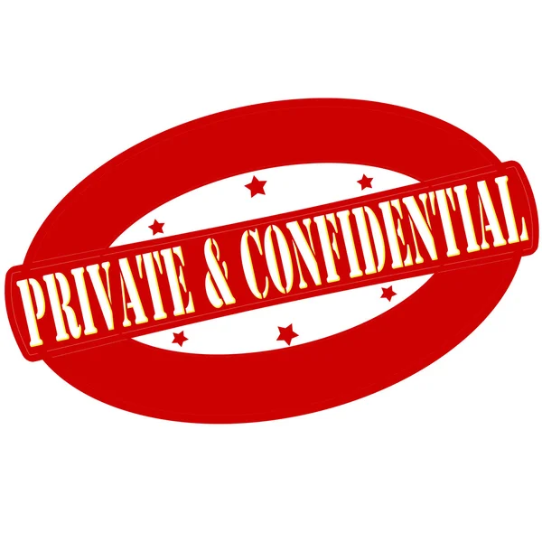 Private and confidential — Stock Vector